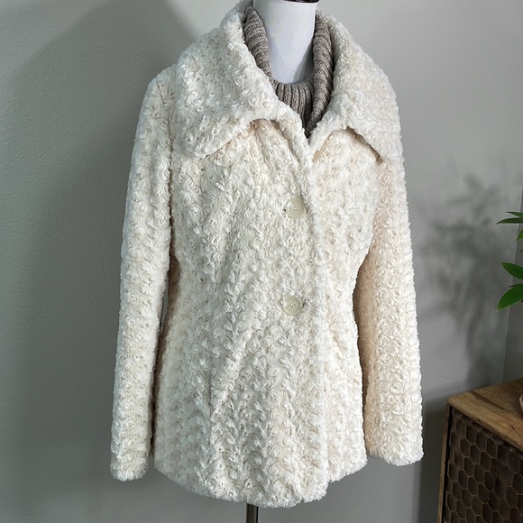 Alfani Jackets & Blazers - Faux swirl fur teddy coat jacket
